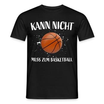 Kann nicht - Lustiger Basketball Spruch - Funny - Männer T-Shirt - Schwarz - Vorne - AI Model Male 178 light (178cm)