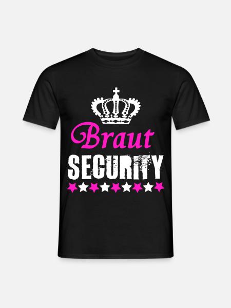 Braut Security - Funny JGA Shirt - Junggesellinnen - Männer T-Shirt - Schwarz