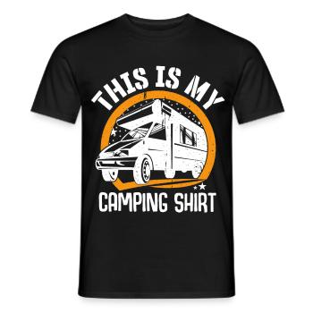 Drôle Camping Akoven Motorhome Cadeaux Citation - T-shirt homme - noir - Devant - AI Model Male 178 light (178cm)