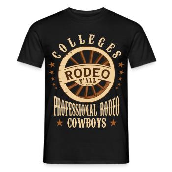 Universitäten Rodeo - Männer T-Shirt - Schwarz - Vorne - AI Model Male 178 light (178cm)
