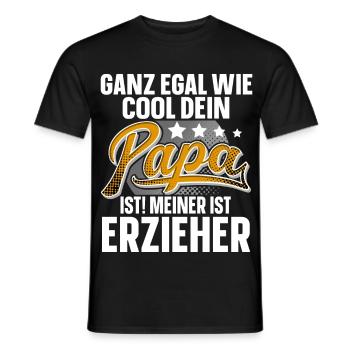 Erzieher Papa Vater Vatertag Cooler Papa - Männer T-Shirt - Schwarz - Vorne - AI Model Male 178 light (178cm)