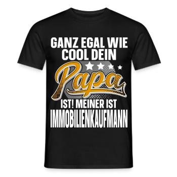 Immobilienkaufmann Papa Vater Vatertag - Männer T-Shirt - Schwarz - Vorne - AI Model Male 178 light (178cm)