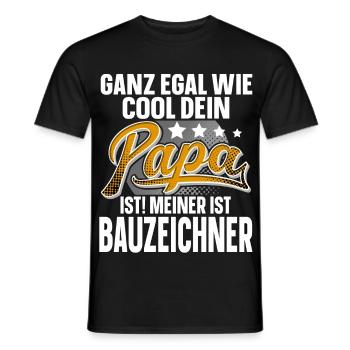 Bauzeichner Papa Vater Vatertag Cooler Papa - Männer T-Shirt - Schwarz - Vorne - AI Model Male 178 light (178cm)