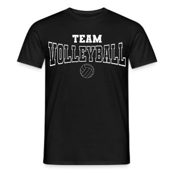 Volleyball Team - Men's T-Shirt - black - Front - AI Model Male 178 light (178cm)