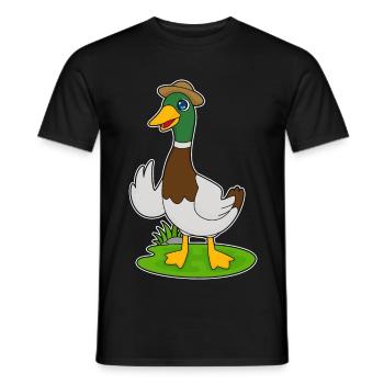 Chapeau de canard - T-shirt homme - noir - Devant - AI Model Male 178 light (178cm)