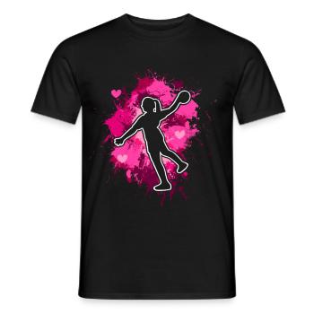 Handball Handball Joueur de handball féminin - T-shirt homme - noir - Devant - AI Model Male 178 light (178cm)