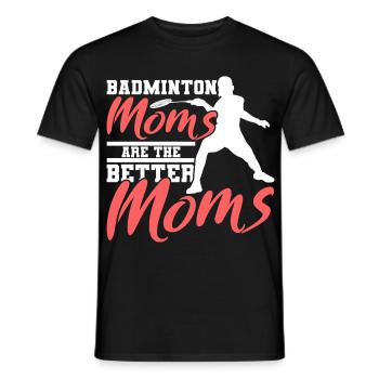 Badminton Mama - Männer T-Shirt - Schwarz - Vorne - AI Model Male 178 light (178cm)