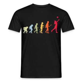 Volleyball Evolution - Männer T-Shirt - Schwarz - Vorne - AI Model Male 178 light (178cm)