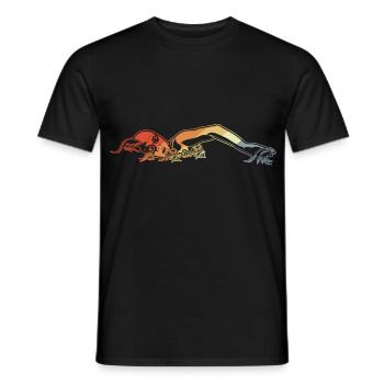 Schwimmsportler - Männer T-Shirt - Schwarz - Vorne - AI Model Male 178 light (178cm)