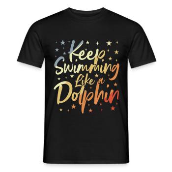 Schwimmer Witz - Männer T-Shirt - Schwarz - Vorne - AI Model Male 178 light (178cm)