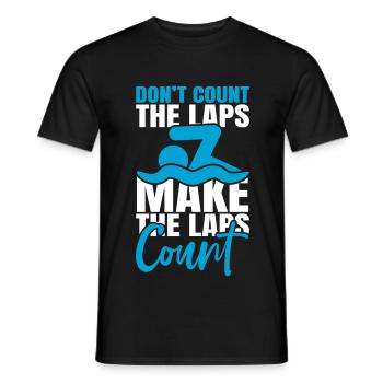 Motivation zum Schwimmen - Männer T-Shirt - Schwarz - Vorne - AI Model Male 178 light (178cm)