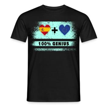 L’Espagne et l’Europe drasent 100% génie - T-shirt homme - noir - Devant - AI Model Male 178 light (178cm)