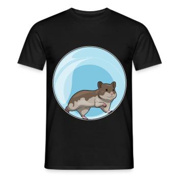 Hamster Hamster Ball - Men's T-Shirt - black - Front - AI Model Male 178 light (178cm)
