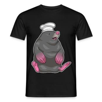 Mole Chef Chef Hat Cooking - Men's T-Shirt - black - Front - AI Model Male 178 light (178cm)