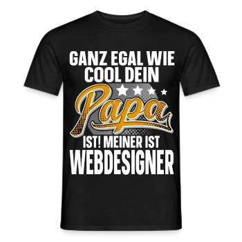 Webdesigner Papa Vater Vatertag Cooler Papa - Männer T-Shirt - Schwarz - Vorne - AI Model Male 178 light (178cm)