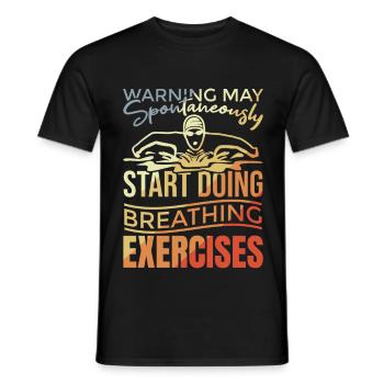 Schwimmer Witz - Männer T-Shirt - Schwarz - Vorne - AI Model Male 178 light (178cm)