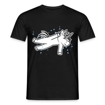 Einhorn Schwimmer - Männer T-Shirt - Schwarz - Vorne - AI Model Male 178 light (178cm)