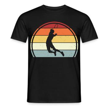 Badminton - Men's T-Shirt - black - Front - AI Model Male 178 light (178cm)