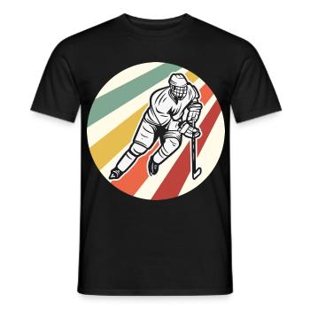 Eishockey - Men's T-Shirt - black - Front - AI Model Male 178 light (178cm)