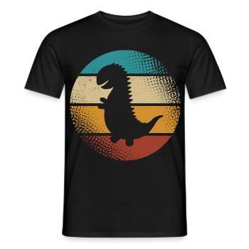 T-Rex - Men's T-Shirt - black - Front - AI Model Male 178 light (178cm)