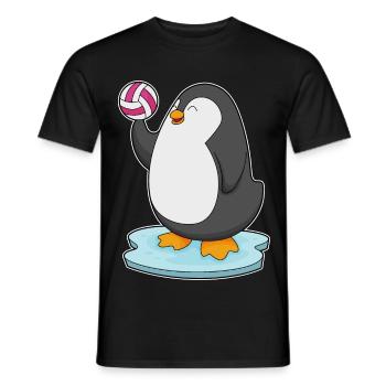 Penguin Volleyball Player Volleyball - Men's T-Shirt - black - Front - AI Model Male 178 light (178cm)