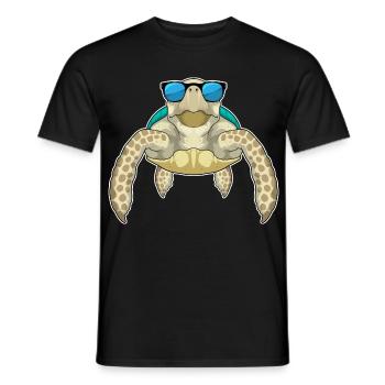 Turtle Sunglasses - Men's T-Shirt - black - Front - AI Model Male 178 light (178cm)
