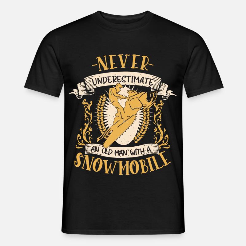 Snowmobile Snowmobiler Winter Gift - Men's T-Shirt - black