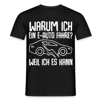 E-Auto Elektroauto - Männer T-Shirt - Schwarz - Vorne - AI Model Male 178 light (178cm)