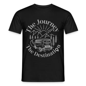 The Journey Matters More - Camping Travel Lover - Männer T-Shirt - Schwarz - Vorne - AI Model Male 178 light (178cm)