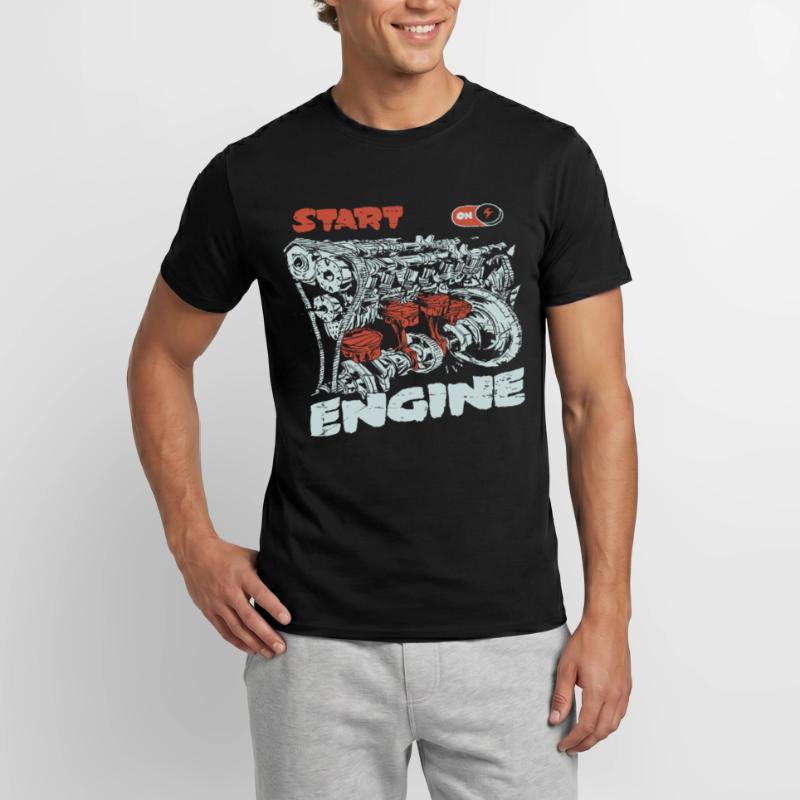 Start the engine, engine, engine Men’s T-shirt