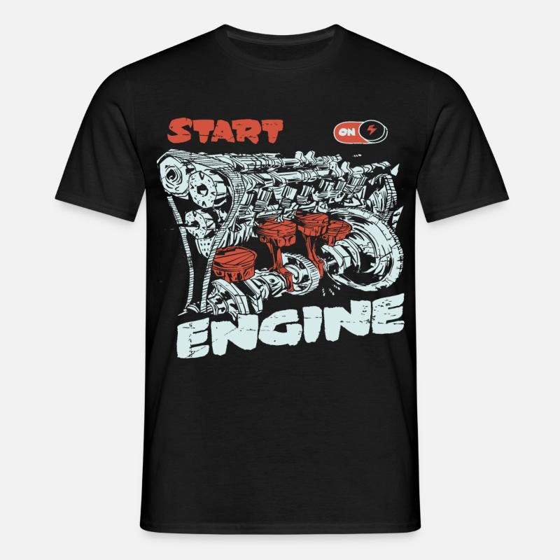 Start the engine, engine, engine - Men's T-Shirt - black