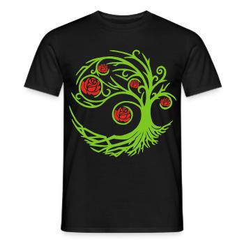 Seltsamer Rosenstrauch - Männer T-Shirt - Schwarz - Vorne - AI Model Male 178 light (178cm)