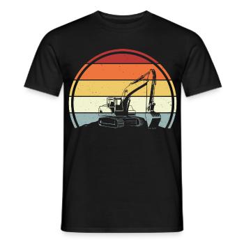 Bagger - Männer T-Shirt - Schwarz - Vorne - AI Model Male 178 light (178cm)