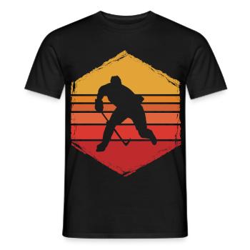Eishockey - Men's T-Shirt - black - Front - AI Model Male 178 light (178cm)