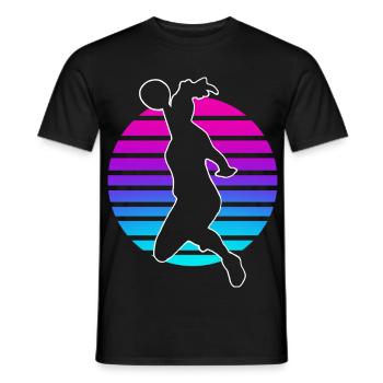 Handball Handball Joueur de handball féminin - T-shirt homme - noir - Devant - AI Model Male 178 light (178cm)