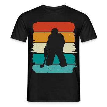 Eishockey  - Men's T-Shirt - black - Front - AI Model Male 178 light (178cm)