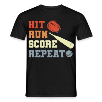 Baseball Spruch - Männer T-Shirt - Schwarz - Vorne - AI Model Male 178 light (178cm)