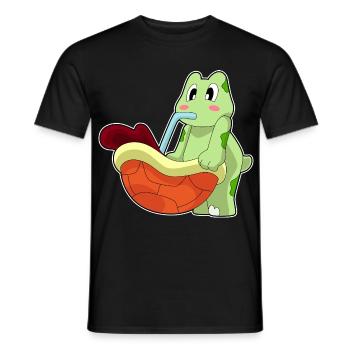 Turtle Coffee - Men's T-Shirt - black - Front - AI Model Male 178 light (178cm)