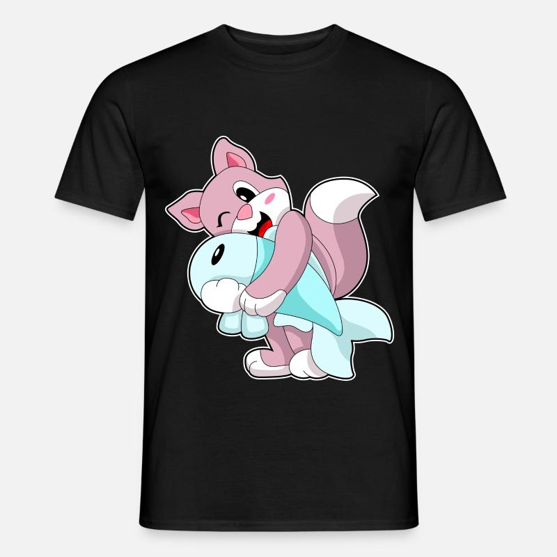 Poisson-chat - T-shirt homme - noir