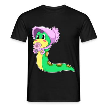 Schlange Baby Schnuller - Männer T-Shirt - Schwarz - Vorne - AI Model Male 178 light (178cm)