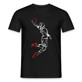 Slam Dunk basketball player - Men's T-Shirt - black - Front - AI Model Male 178 light (178cm)