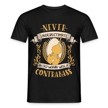 Double Bass String Instrument Musician Gift - Men's T-Shirt - black - Front - AI Model Male 178 light (178cm)