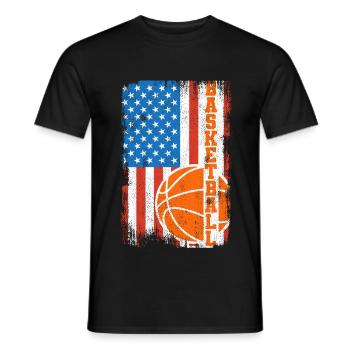 4 juillet Basketball - T-shirt homme - noir - Devant - AI Model Male 178 light (178cm)