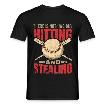 Motivierender Baseball Spruch - Männer T-Shirt - Schwarz - Vorne - AI Model Male 178 light (178cm)