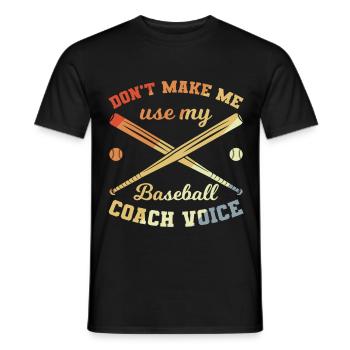 Baseball Trainer - Männer T-Shirt - Schwarz - Vorne - AI Model Male 178 light (178cm)