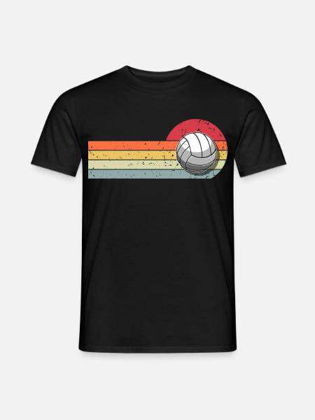 Volleyball Retro Vintage - Männer T-Shirt - Schwarz
