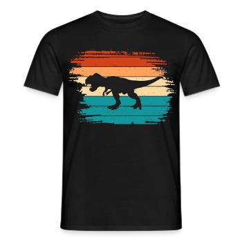T Rex Dino Dinosaur - Men's T-Shirt - black - Front - AI Model Male 178 light (178cm)