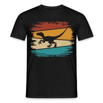 Velociraptor Dino Dinosaurs - Men's T-Shirt - black - Front - AI Model Male 178 light (178cm)