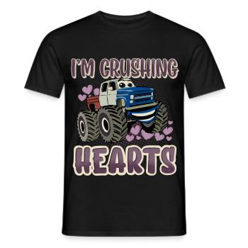 At Crushing Hearts - Men's T-Shirt - black - Front - AI Model Male 178 light (178cm)