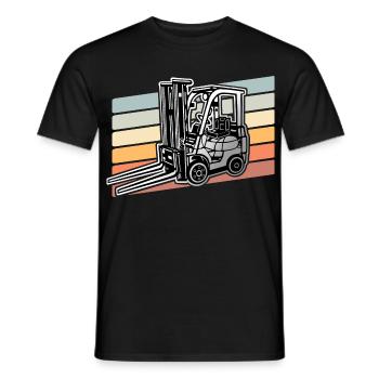 Heftruck Heftruck - Heren T-shirt - zwart - Voor - AI Model Male 178 light (178cm)